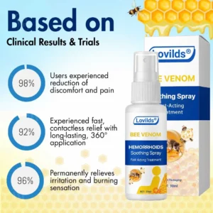 🌟 Official Store | Lovilds® Bee Venom Spray – Rapid Soothing for Hemorrhoid Discomfort